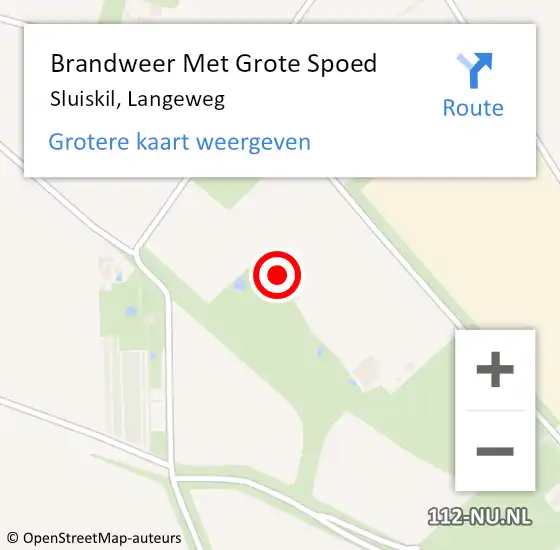 Locatie op kaart van de 112 melding: Brandweer Met Grote Spoed Naar Sluiskil, Langeweg op 16 mei 2025 22:18
