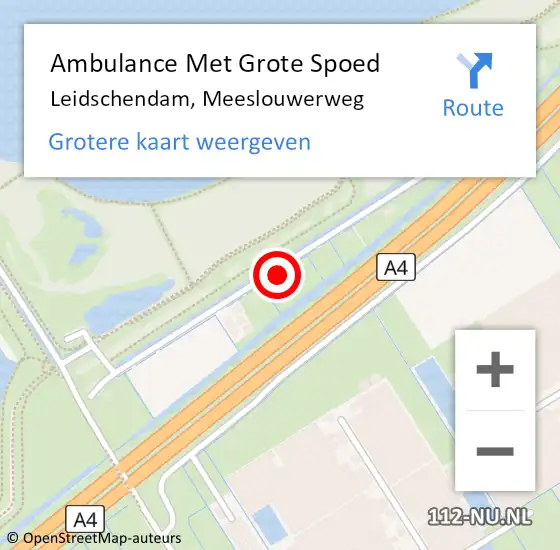 Locatie op kaart van de 112 melding: Ambulance Met Grote Spoed Naar Leidschendam, Meeslouwerweg op 17 mei 2025 11:42