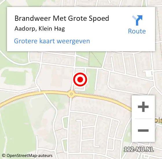 Locatie op kaart van de 112 melding: Brandweer Met Grote Spoed Naar Aadorp, Klein Hag op 10 september 2013 10:13