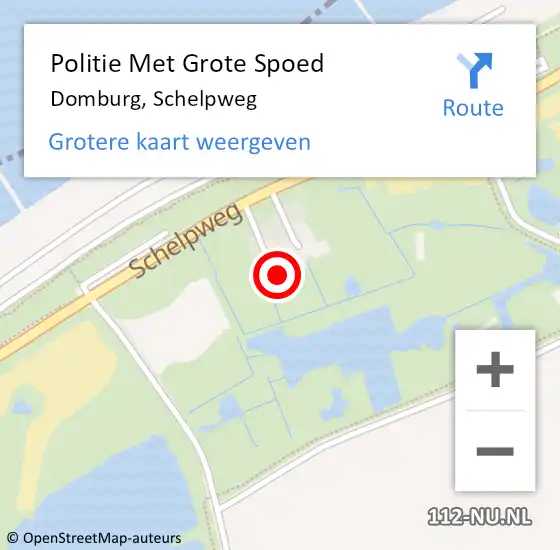 Locatie op kaart van de 112 melding: Politie Met Grote Spoed Naar Domburg, Schelpweg op 18 mei 2025 15:18