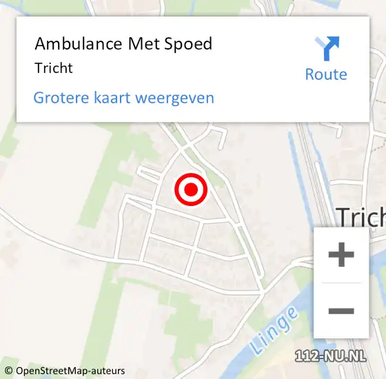 Locatie op kaart van de 112 melding: Ambulance Met Spoed Naar Tricht op 18 mei 2025 16:28