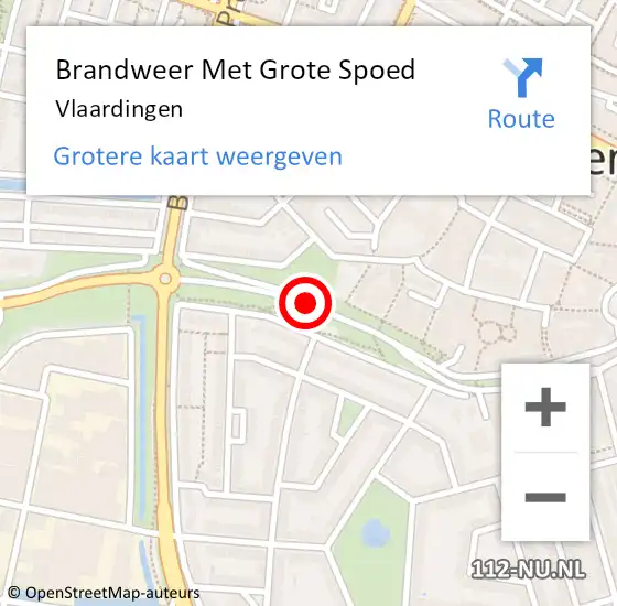 Locatie op kaart van de 112 melding: Brandweer Met Grote Spoed Naar Vlaardingen op 19 mei 2025 21:51