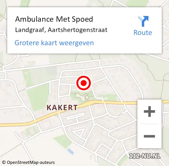 Locatie op kaart van de 112 melding: Ambulance Met Spoed Naar Landgraaf, Aartshertogenstraat op 21 oktober 2013 12:50