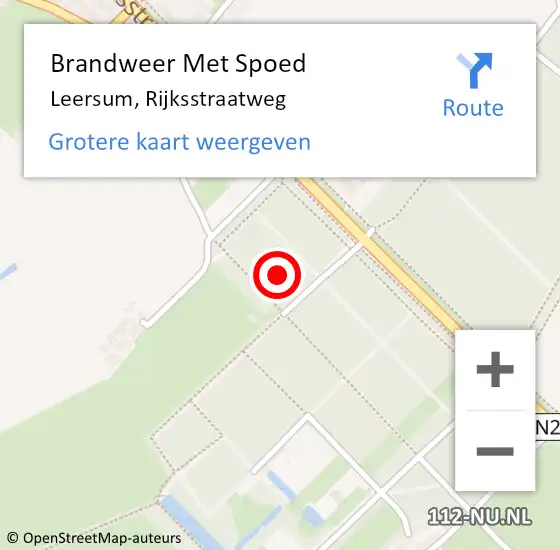 Locatie op kaart van de 112 melding: Brandweer Met Spoed Naar Leersum, Rijksstraatweg op 21 mei 2025 14:10