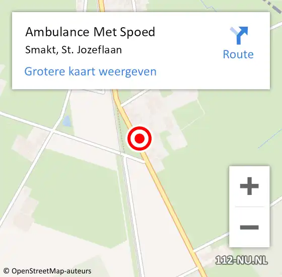 Locatie op kaart van de 112 melding: Ambulance Met Spoed Naar Smakt, St. Jozeflaan op 17 november 2014 17:52