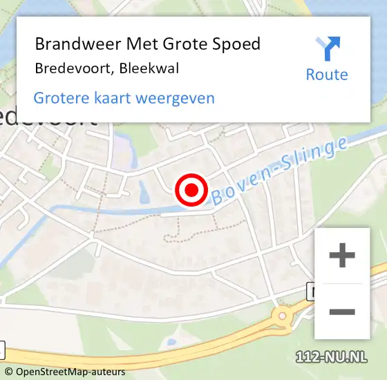 Locatie op kaart van de 112 melding: Brandweer Met Grote Spoed Naar Bredevoort, Bleekwal op 17 november 2014 18:50