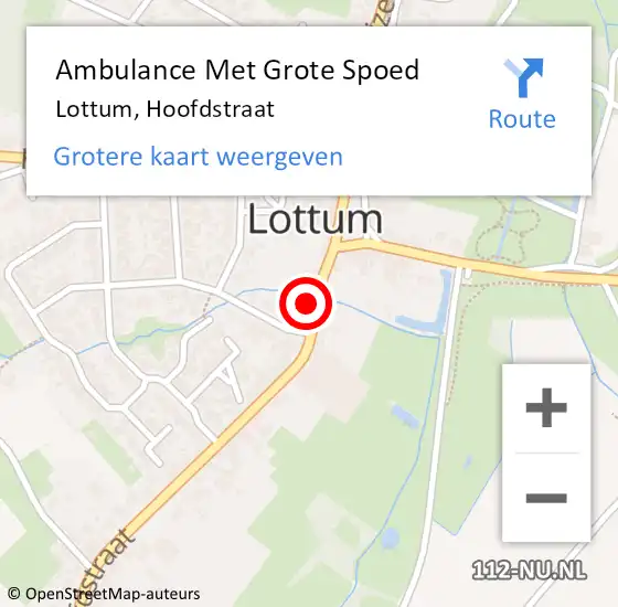 Locatie op kaart van de 112 melding: Ambulance Met Grote Spoed Naar Lottum, Hoofdstraat op 17 november 2014 19:50