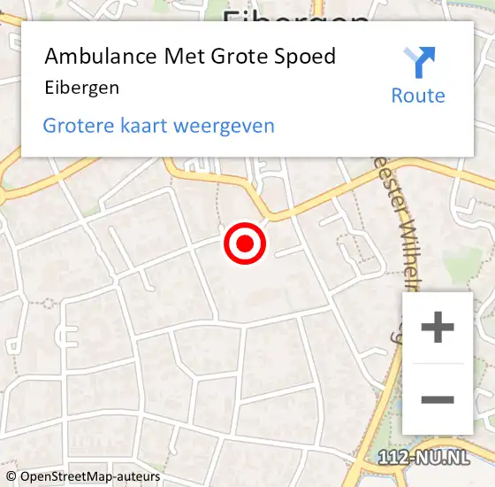 Locatie op kaart van de 112 melding: Ambulance Met Grote Spoed Naar Eibergen op 22 mei 2025 20:27