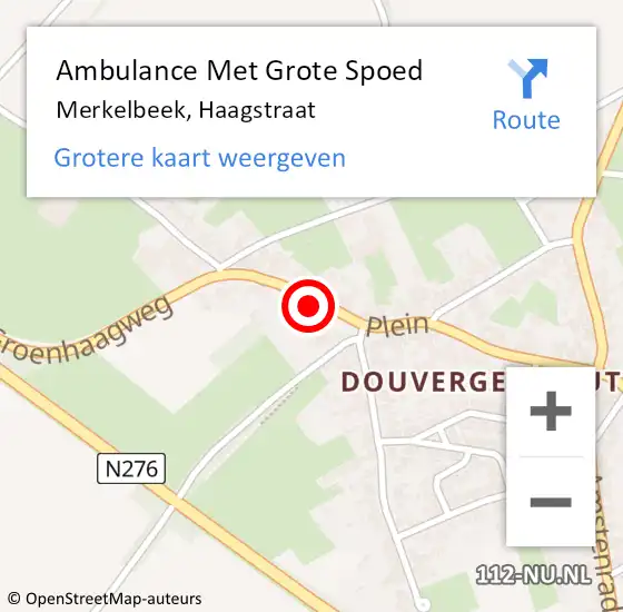 Locatie op kaart van de 112 melding: Ambulance Met Grote Spoed Naar Merkelbeek, Haagstraat op 17 november 2014 23:36