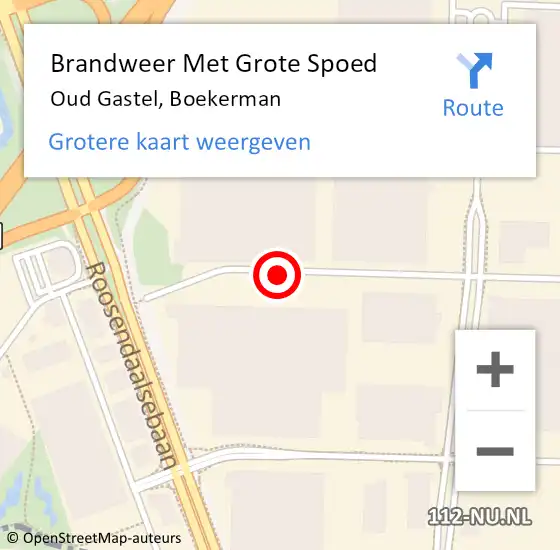 Locatie op kaart van de 112 melding: Brandweer Met Grote Spoed Naar Oud Gastel, Boekerman op 18 november 2014 02:51