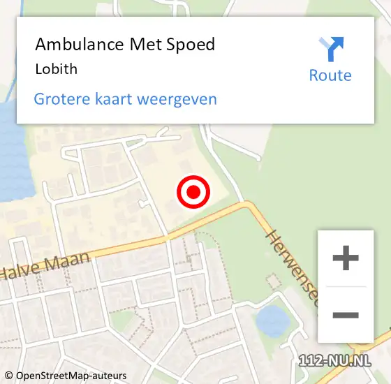 Locatie op kaart van de 112 melding: Ambulance Met Spoed Naar Lobith op 24 mei 2025 17:26