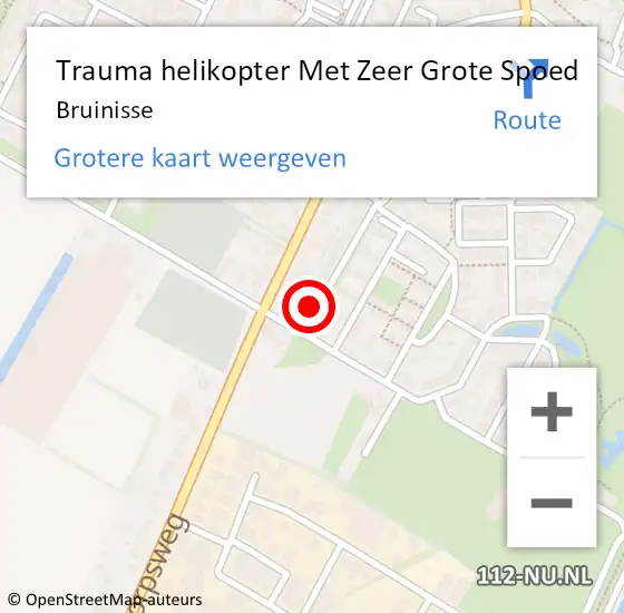 Locatie op kaart van de 112 melding: Trauma helikopter Met Zeer Grote Spoed Naar Bruinisse op 25 mei 2025 16:49