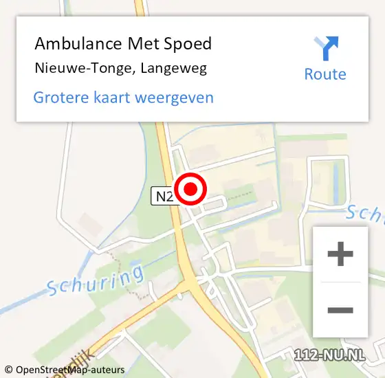 Locatie op kaart van de 112 melding: Ambulance Met Spoed Naar Nieuwe-Tonge, Langeweg op 18 november 2014 11:19