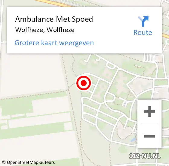 Locatie op kaart van de 112 melding: Ambulance Met Spoed Naar Wolfheze, Wolfheze op 30 mei 2025 05:37