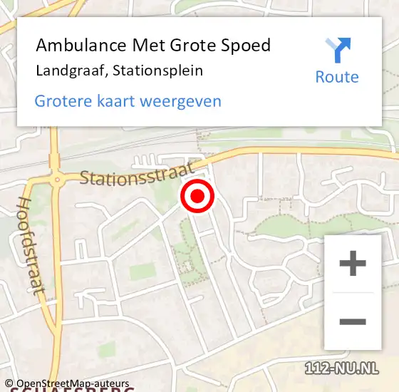 Locatie op kaart van de 112 melding: Ambulance Met Grote Spoed Naar Landgraaf, Stationsplein op 18 november 2014 17:59