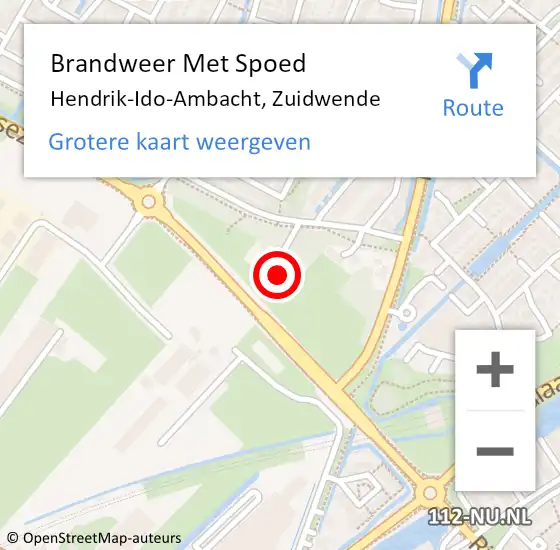 Locatie op kaart van de 112 melding: Brandweer Met Spoed Naar Hendrik-Ido-Ambacht, Zuidwende op 1 juni 2025 06:31