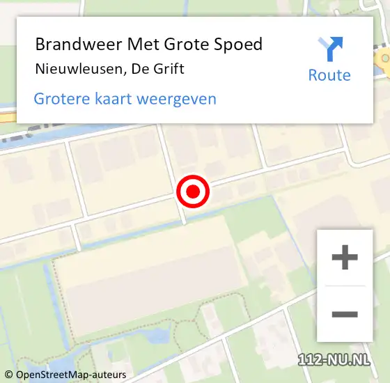 Locatie op kaart van de 112 melding: Brandweer Met Grote Spoed Naar Nieuwleusen, De Grift op 21 oktober 2013 15:40