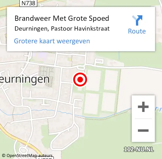 Locatie op kaart van de 112 melding: Brandweer Met Grote Spoed Naar Deurningen, Pastoor Havinkstraat op 21 oktober 2013 15:54