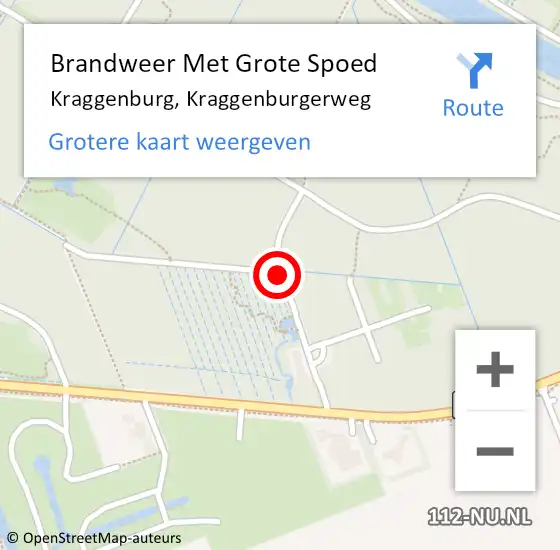 Locatie op kaart van de 112 melding: Brandweer Met Grote Spoed Naar Kraggenburg, Kraggenburgerweg op 19 november 2014 15:06