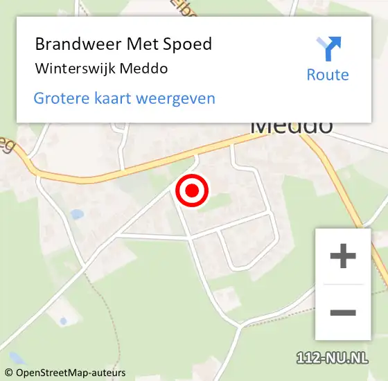 Locatie op kaart van de 112 melding: Brandweer Met Spoed Naar Winterswijk Meddo op 19 november 2014 18:48