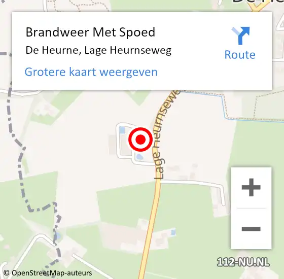 Locatie op kaart van de 112 melding: Brandweer Met Spoed Naar De Heurne, Lage Heurnseweg op 20 november 2014 09:13