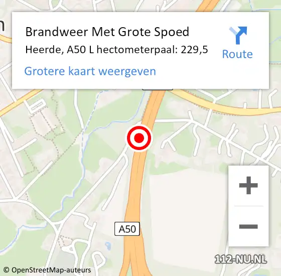 Locatie op kaart van de 112 melding: Brandweer Met Grote Spoed Naar Best, A50 R hectometerpaal: 97,1 op 20 november 2014 14:53