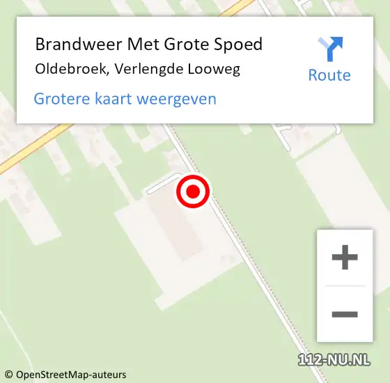 Locatie op kaart van de 112 melding: Brandweer Met Grote Spoed Naar Oldebroek, Verlengde Looweg op 20 november 2014 17:43