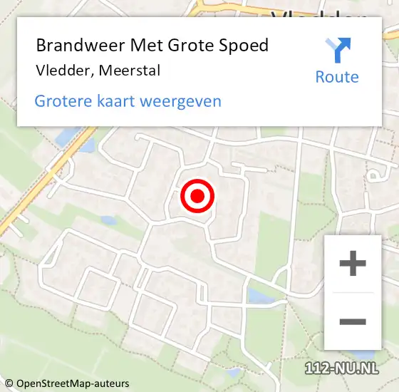 Locatie op kaart van de 112 melding: Brandweer Met Grote Spoed Naar Vledder, Meerstal op 21 november 2014 07:32