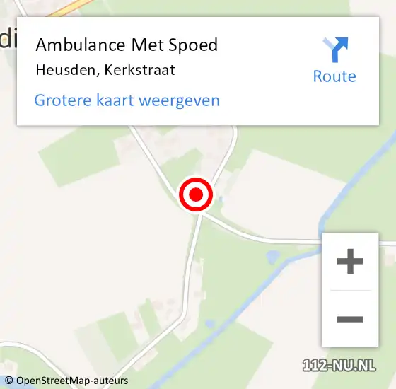 Locatie op kaart van de 112 melding: Ambulance Met Spoed Naar Heusden, Kerkstraat op 21 november 2014 09:40