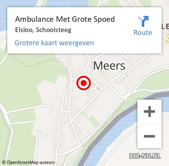 Locatie op kaart van de 112 melding: Ambulance Met Grote Spoed Naar Elsloo, Schoolsteeg op 21 november 2014 10:09