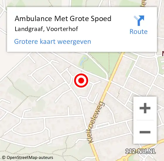 Locatie op kaart van de 112 melding: Ambulance Met Grote Spoed Naar Landgraaf, Voorterhof op 21 november 2014 11:07