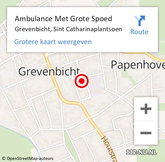 Locatie op kaart van de 112 melding: Ambulance Met Grote Spoed Naar Grevenbicht, Sint Catharinaplantsoen op 21 oktober 2013 19:12