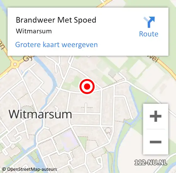 Locatie op kaart van de 112 melding: Brandweer Met Spoed Naar Witmarsum op 21 november 2014 16:35