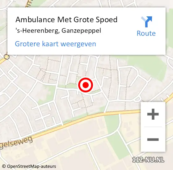 Locatie op kaart van de 112 melding: Ambulance Met Grote Spoed Naar 's-Heerenberg, Ganzepeppel op 22 november 2014 07:26