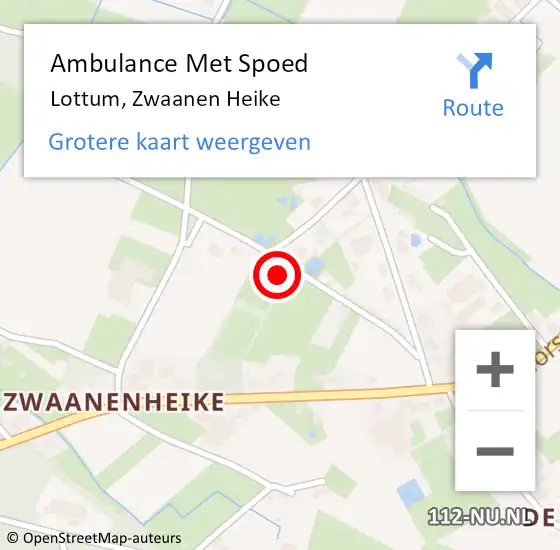 Locatie op kaart van de 112 melding: Ambulance Met Spoed Naar Lottum, Zwaanen Heike op 22 november 2014 11:27
