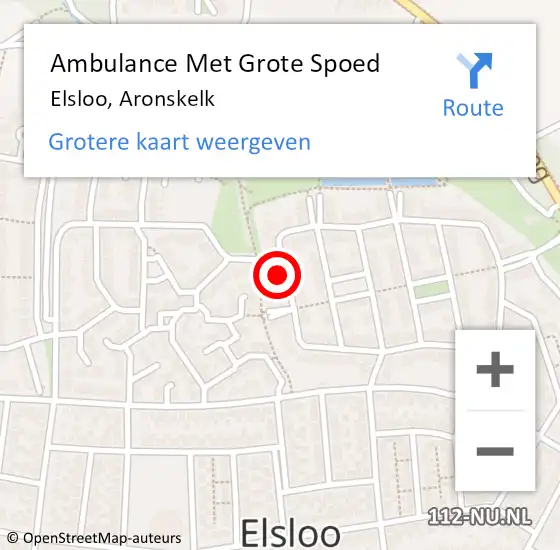 Locatie op kaart van de 112 melding: Ambulance Met Grote Spoed Naar Elsloo, Aronskelk op 24 november 2014 04:05