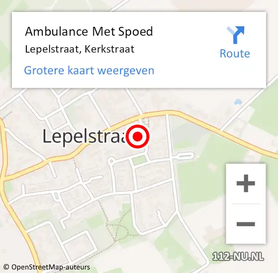 Locatie op kaart van de 112 melding: Ambulance Met Spoed Naar Lepelstraat, Kerkstraat op 24 november 2014 13:56