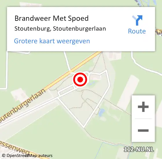 Locatie op kaart van de 112 melding: Brandweer Met Spoed Naar Stoutenburg, Stoutenburgerlaan op 22 oktober 2013 08:55