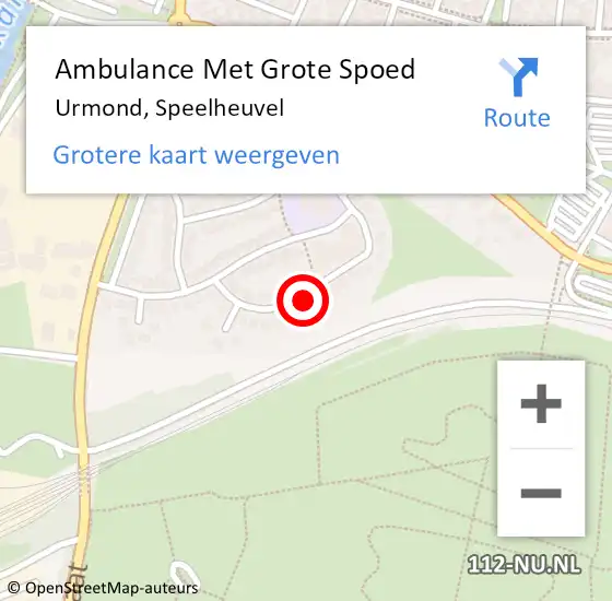 Locatie op kaart van de 112 melding: Ambulance Met Grote Spoed Naar Urmond, Speelheuvel op 24 november 2014 19:46