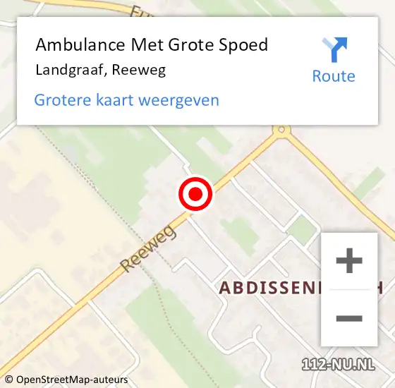 Locatie op kaart van de 112 melding: Ambulance Met Grote Spoed Naar Landgraaf, Reeweg op 24 november 2014 21:33