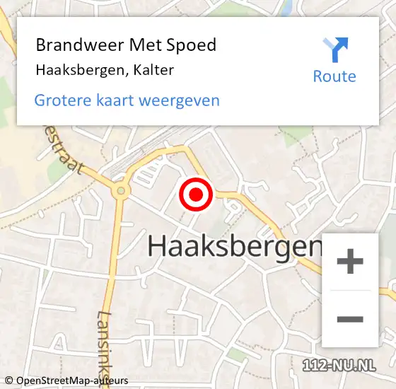 Locatie op kaart van de 112 melding: Brandweer Met Spoed Naar Haaksbergen, Kalter op 25 november 2014 17:08