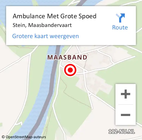 Locatie op kaart van de 112 melding: Ambulance Met Grote Spoed Naar Stein, Maasbandervaart op 25 november 2014 17:35