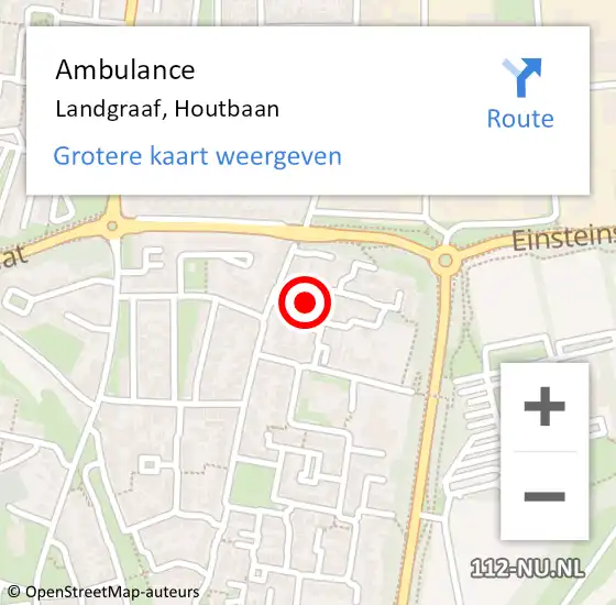 Locatie op kaart van de 112 melding: Ambulance Landgraaf, Houtbaan op 25 november 2014 21:35