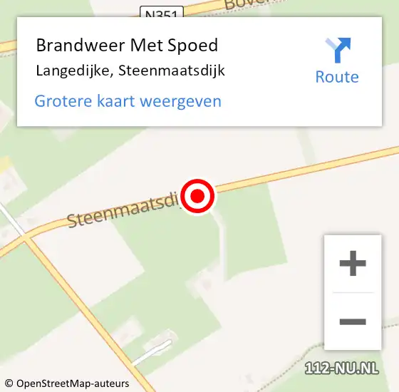 Locatie op kaart van de 112 melding: Brandweer Met Spoed Naar Langedijke, Steenmaatsdijk op 26 november 2014 11:08