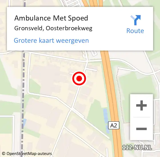 Locatie op kaart van de 112 melding: Ambulance Met Spoed Naar Gronsveld, Oosterbroekweg op 26 november 2014 14:51