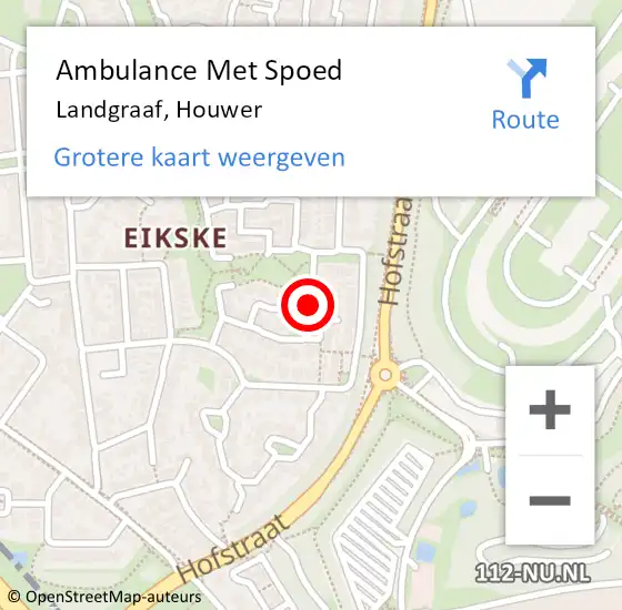 Locatie op kaart van de 112 melding: Ambulance Met Spoed Naar Landgraaf, Houwer op 26 november 2014 19:33