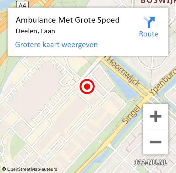 Locatie op kaart van de 112 melding: Ambulance Met Grote Spoed Naar Deelen, Laan op 27 november 2014 10:36