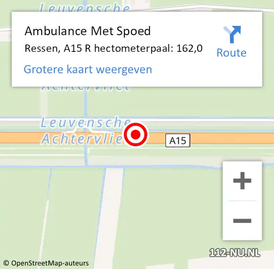 Locatie op kaart van de 112 melding: Ambulance Met Spoed Naar Botlek, A15 L hectometerpaal: 48,8 op 27 november 2014 11:35