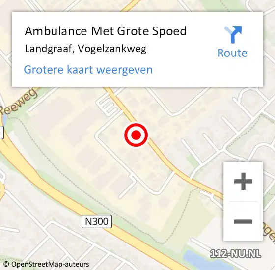 Locatie op kaart van de 112 melding: Ambulance Met Grote Spoed Naar Landgraaf, Vogelzankweg op 27 november 2014 12:46