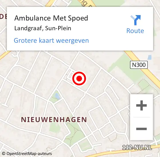 Locatie op kaart van de 112 melding: Ambulance Met Spoed Naar Landgraaf, Sun-Plein op 27 november 2014 15:34